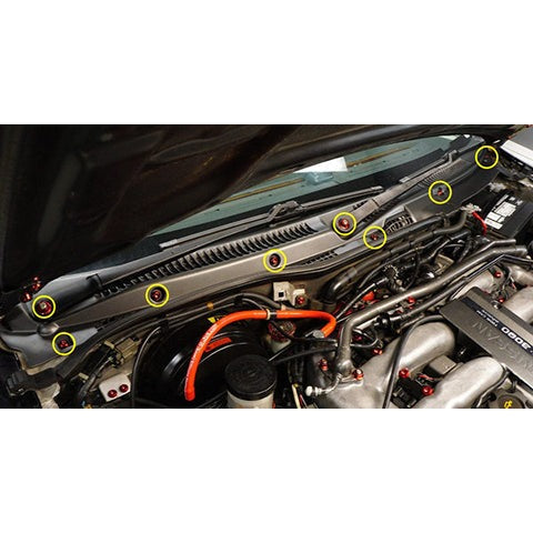 Dress Up Bolts Titanium Hardware Window Cowl Kit | 1990-1999 Nissan 300ZX (NIS-067-Ti)