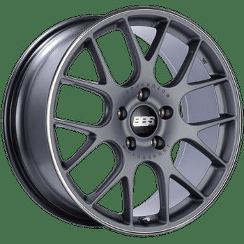 BBS Wheels CHR Satin Titanium Gray w/ Polished Outer Lip Ring 20x11.5 | 5x130 (CH137TIPO)