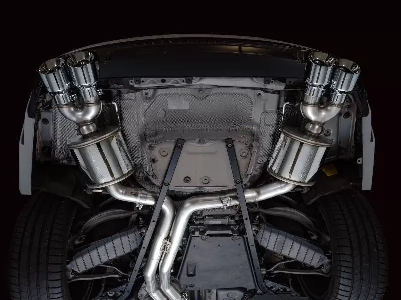 AWE Touring Edition Exhaust for Audi C8 S6/S7 - Chrome Silver Tips (3015-42103)