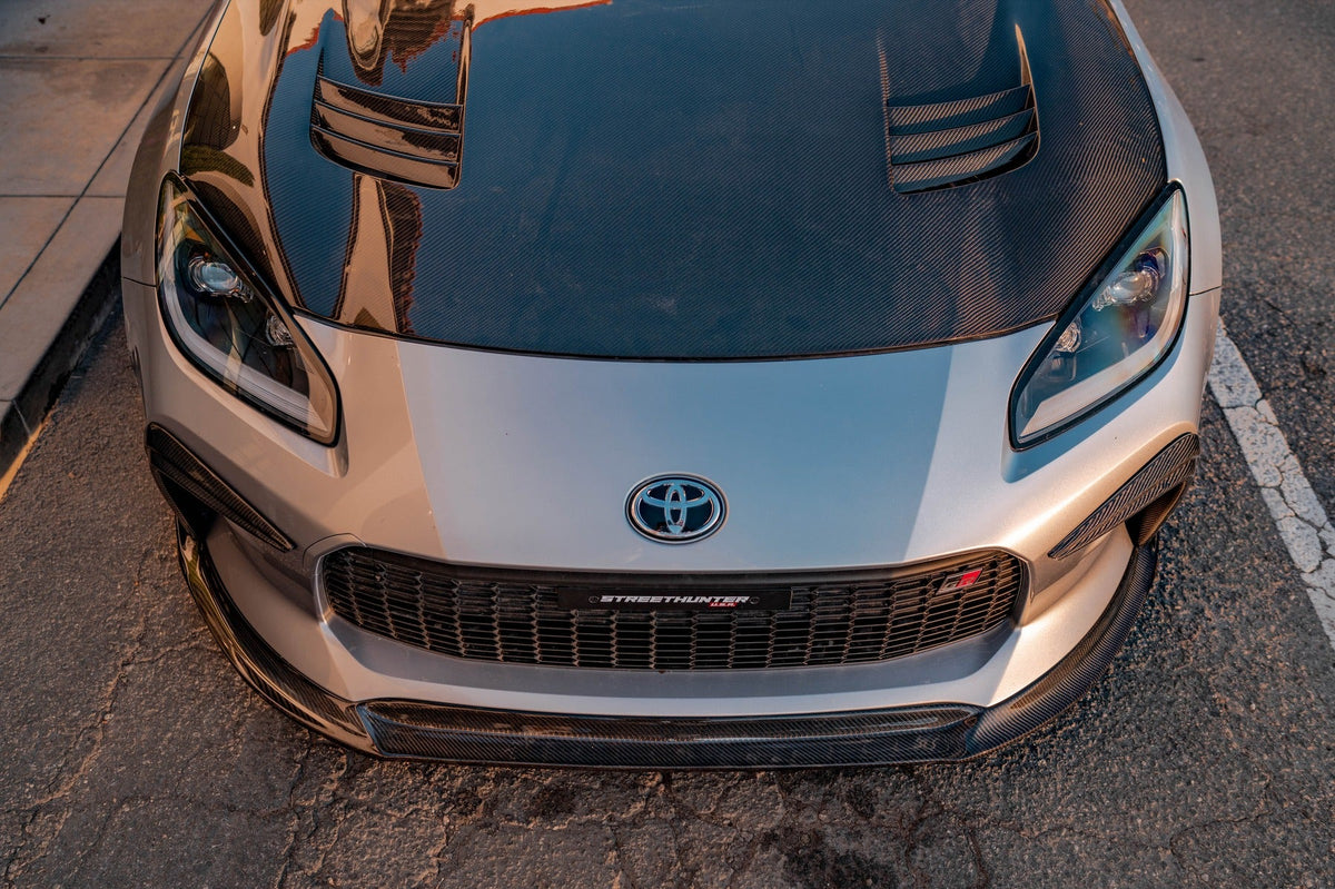 StreetHunter Designs 2nd Gen GR86 Fiber Front Lip | 2022+ Toyota GR86 (SHD-GR86-FLCBN )