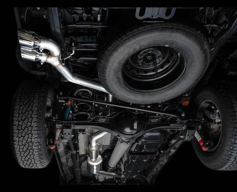 AWE 0FG Exhaust for 4th Gen Toyota Tacoma - Dual Chrome Silver Tips (3015-32254)
