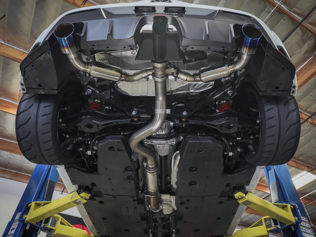 aFe Power Gemini XV 3in to 2-1/2in Cat Back Exhaust w/ Black Tips | 2023+ Toyota GR Corolla (49-36070-B)