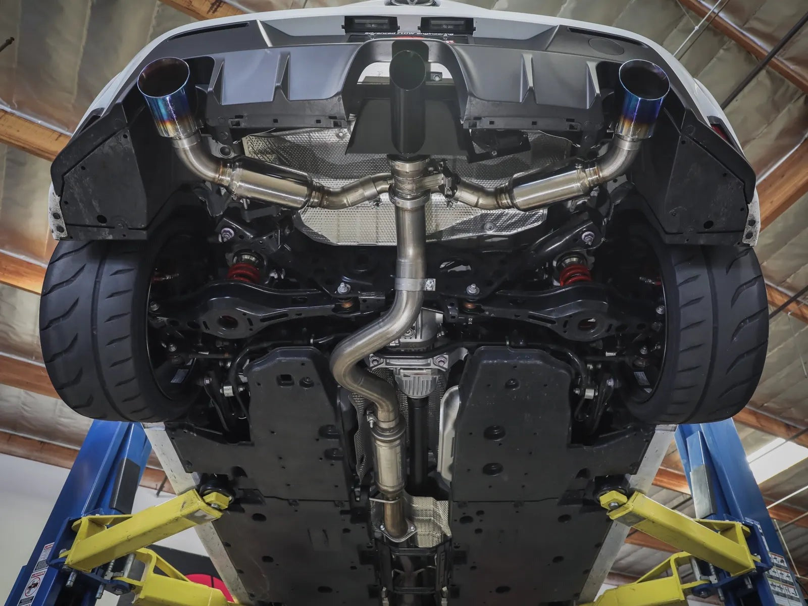 aFe Power Gemini XV 3in to 2-1/2in Cat Back Exhaust w/ Black Tips | 2023+ Toyota GR Corolla (49-36070-B)