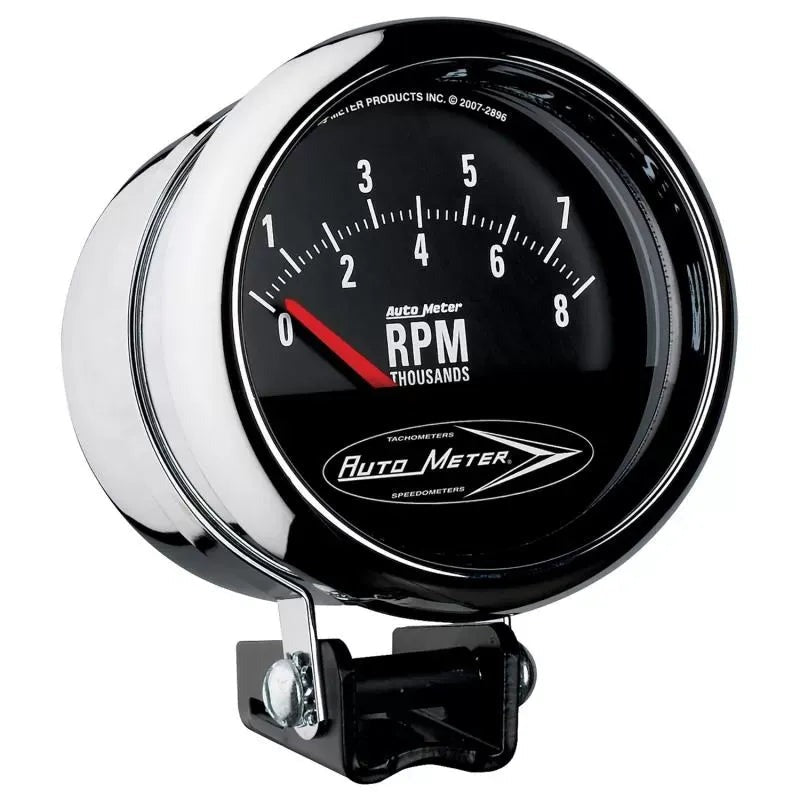 Autometer 3-3/4" 0-8000 RPM SHORT SWEEP Tachometer Gauge Traditional Chrome | Universal (2897)