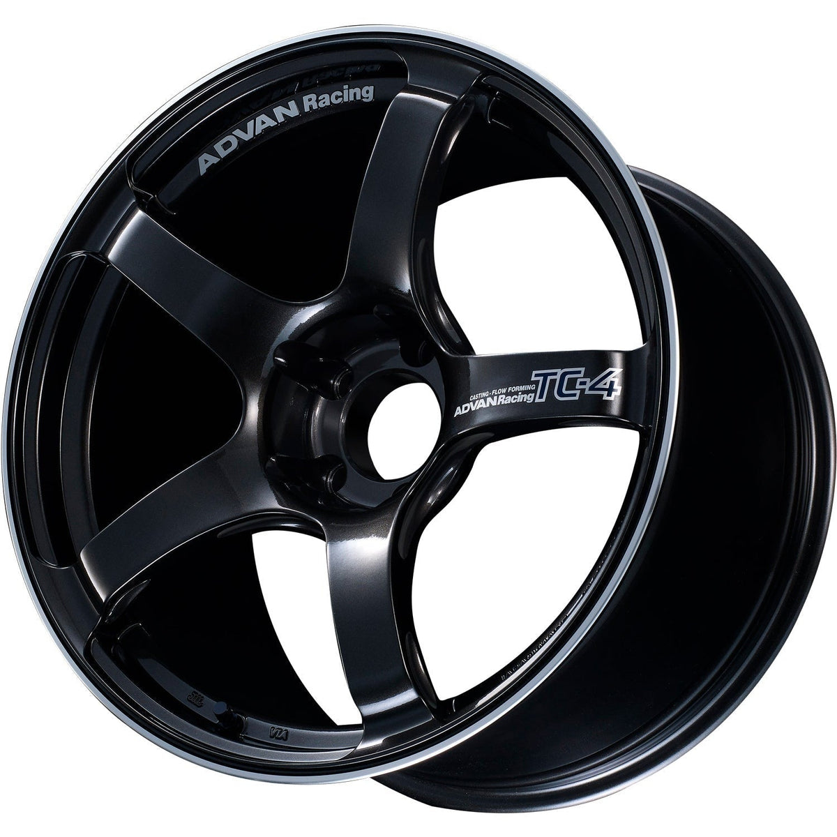 Advan Racing TC4 Racing Black Gunmetallic w/ Machined Outer Lip Ring 18x11 | 5x114.3 (YAD8M30EBGR)