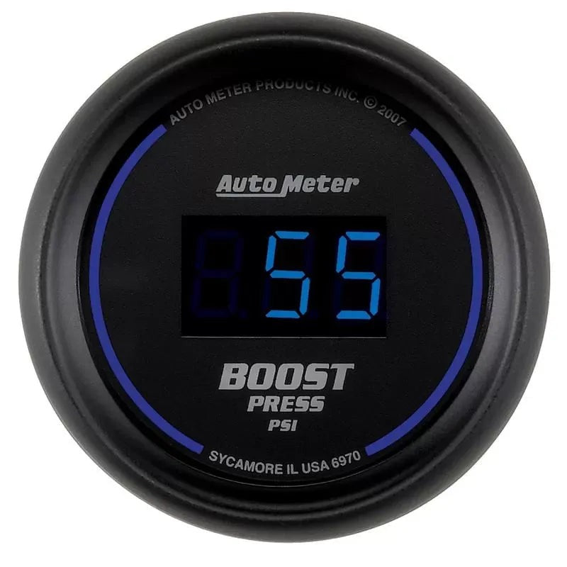 Autometer 2-1/16" 0-60 PSI Digital Boost Gauge Cobalt | Universal (6970)