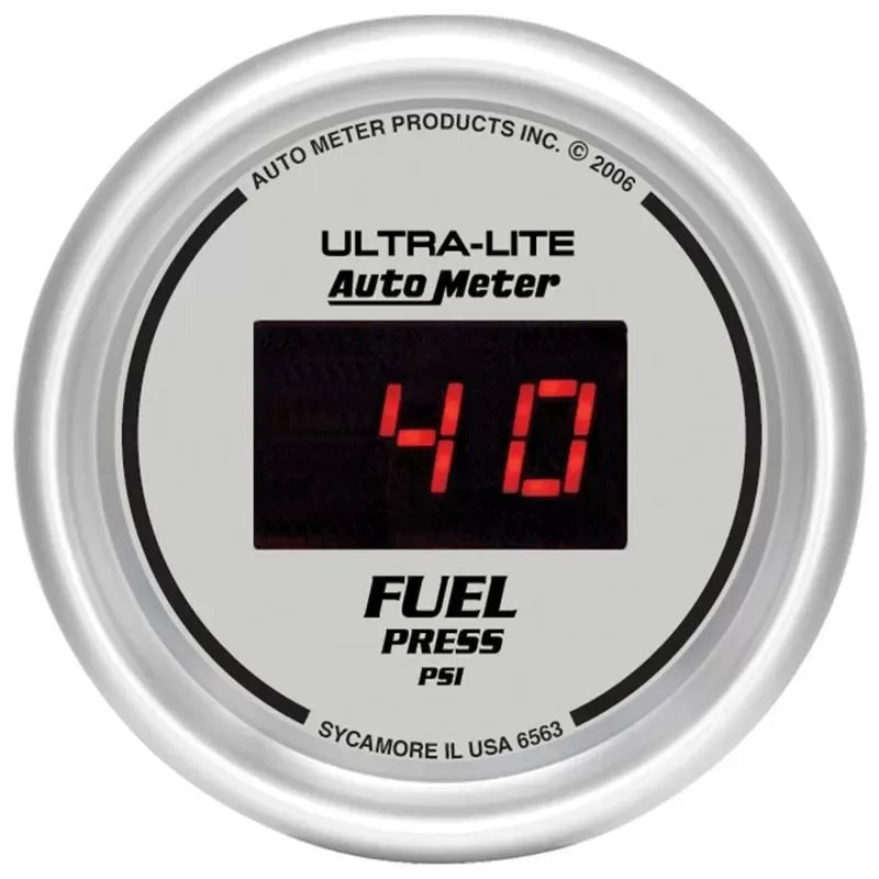 Autometer 2-1/16" 5-100 PSI Fuel Pressure Gauge ULTRA-LITE Digital | Universal (6563)