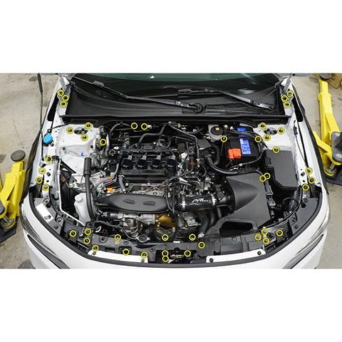 Dress Up Bolts Stage 2 Titanium Hardware Engine Bay Kit | 2022+ Honda Civic Si (HON-063-Ti-BLK)