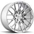 Versus Racing VS442 Silver w/Machined Spoke Faces and Outer Lip Ring 18x8.5 | 5x120 (VS44218855120+35SMF)