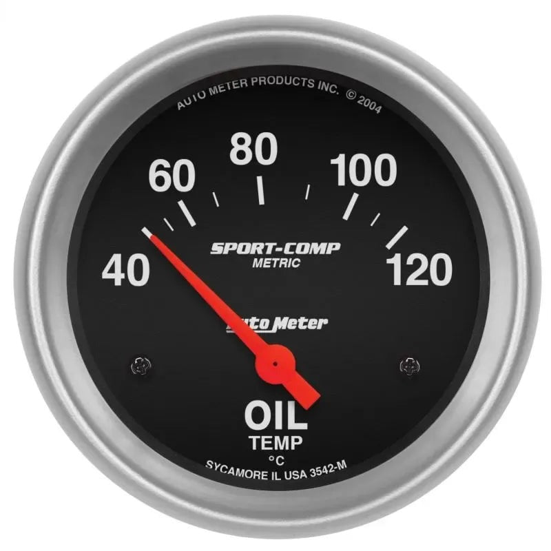 Autometer 2-5/8" 40-120 °C Oil Temperature Gauge SPORT-COMP | Universal (3542-M)