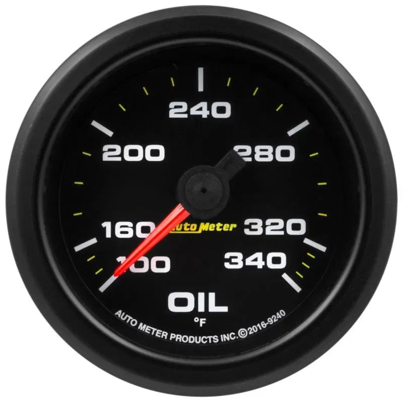 Autometer 2 1/16" 340oF Oil Temp Gauge Stepper MOTOR W/PEAK & WARN | Universal (9240)