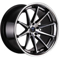 Rohana Wheels RC10 Black w/ Machined Spoke Faces & Chrome Stainless Steel Lip 20x11 | 5x120 (RC1020115120MA28)