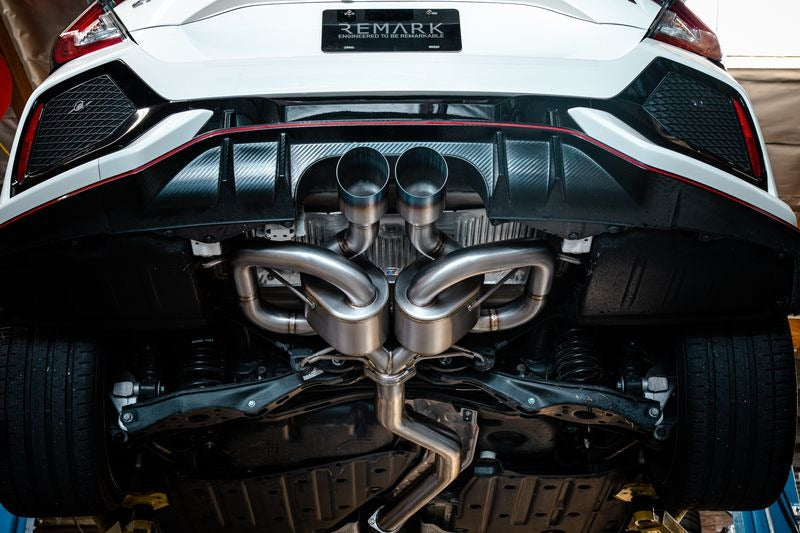 Remark Link Loop Titanium Catback Exhaust & Front Pipe | 2017-2021 Honda Civic Type-R (RK-C2076H-01LT)