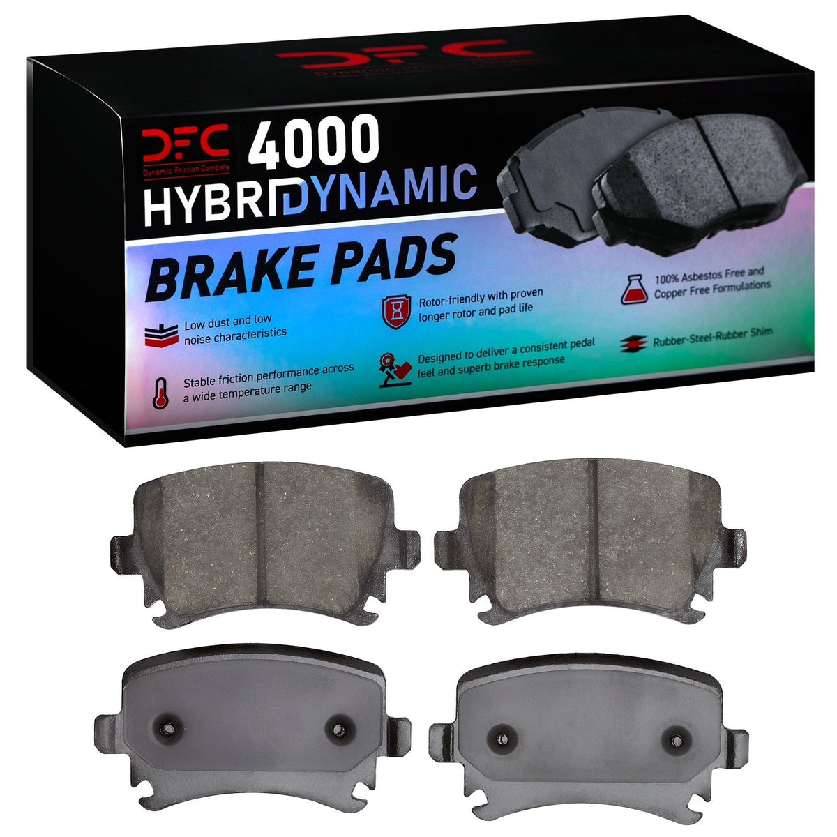 DFC 4000 HybriDynamic Rear Brake Pads | Multiple VW/Audi Fitments (4000-1108-00)