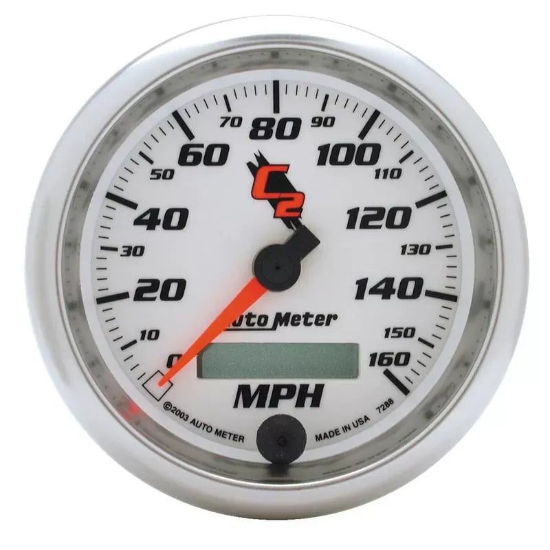 Autometer 3-3/8" 0-160 MPH Speedometer Gauge C2 | Universal (7288)