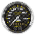 Autometer 3-3/8" 0-140 MPH Speedometer Gauge Marine Carbon Fiber | Universal (200638-40)