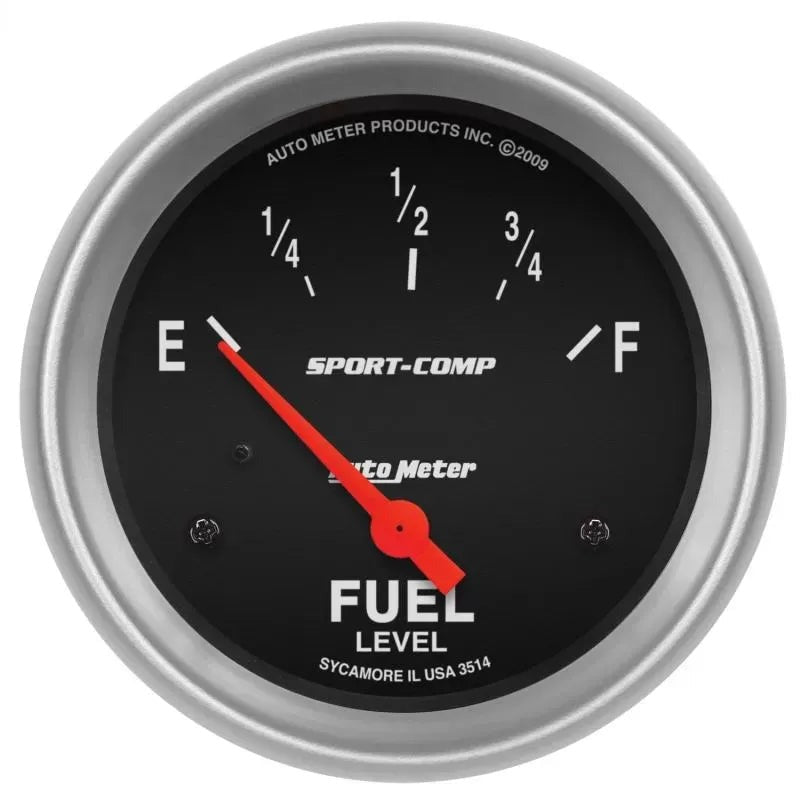 Autometer 2-5/8" 0-90 Ω SSE Fuel Level Gauge SPORT-COMP | Universal (3514)