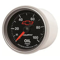 Autometer 2-1/16" 0-100 PSI Oil Pressure Gauge CHEVY Red BOWTIE | Universal (3621-00406)
