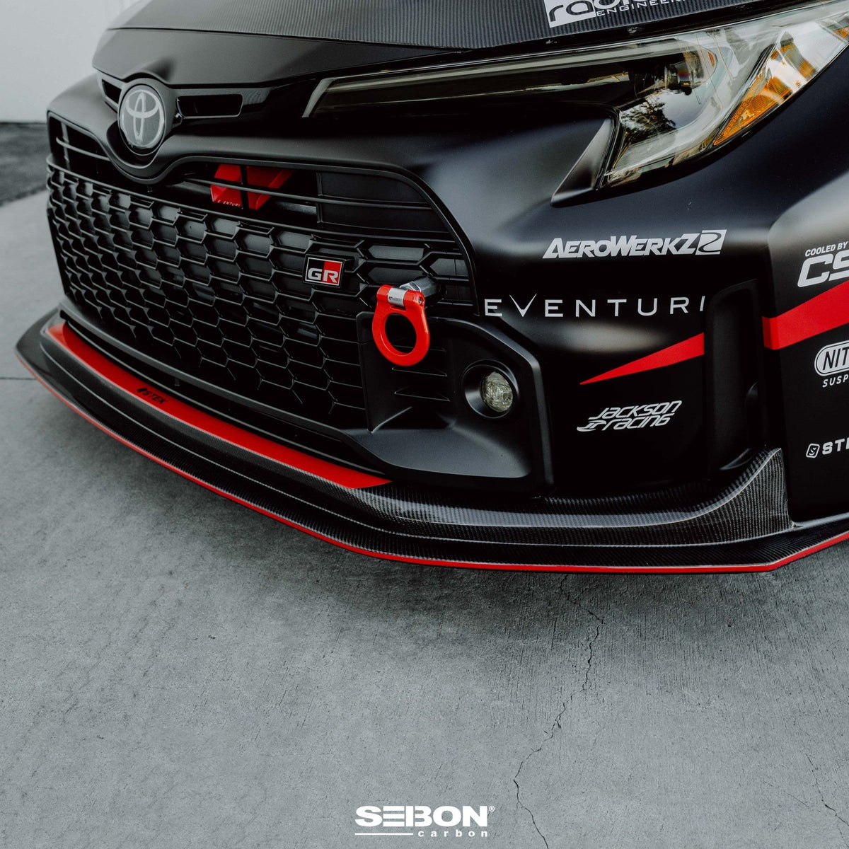 Seibon MB-Style Carbon Fiber Front Lip | 2023+ Toyota GR Corolla (FL23TYGRCOR-MB)