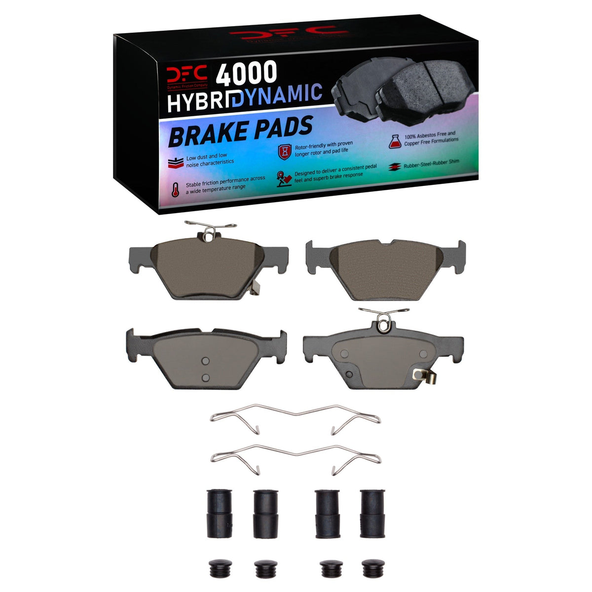 DFC Rear 4000 HybriDynamic Brake Pads and Hardware Kit | Multiple Subaru Fitments (4000-1808-01)