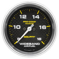 Autometer 2-5/8" ANALOG 8:1-18:1 AFR Air/Fuel Ratio-Wideband Gauge Marine Carbon Fiber | Universal (200870-40)