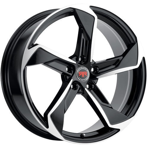 Revolution Racing RR20 Black w/ Machined Spoke and Lip Accents 18x8 | 5x114.3 (RR20-188514+40BM)