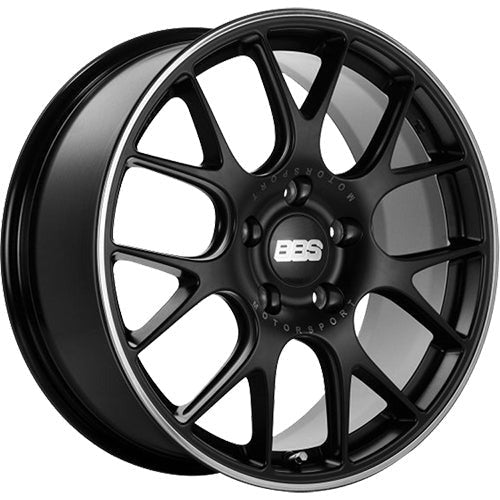 BBS Wheels CHR Satin Black w/ Polished Outer Lip Ring 19x12 | 5x130 (CH112BPO-MTSP)