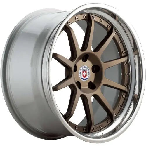 HRE Performance Wheels C103 Satin Bronze Center w/ Polished Clear Outer & Gloss Silver Inner 20x10 | 5x114.3 (C103-201051144003SB)