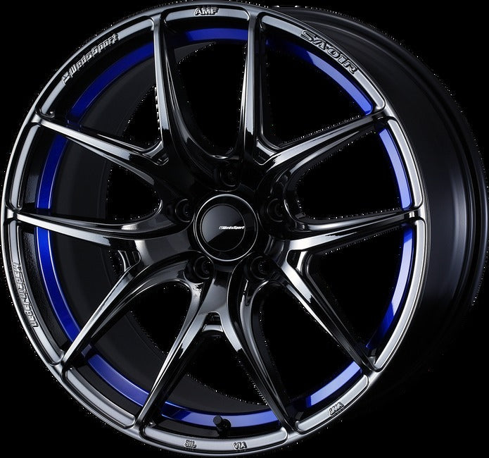 WedsSport SA-01R Black Chrome with a Blue Undercut (Blue Light Chrome II) 18x9.5 | 5x114.3 (74702)