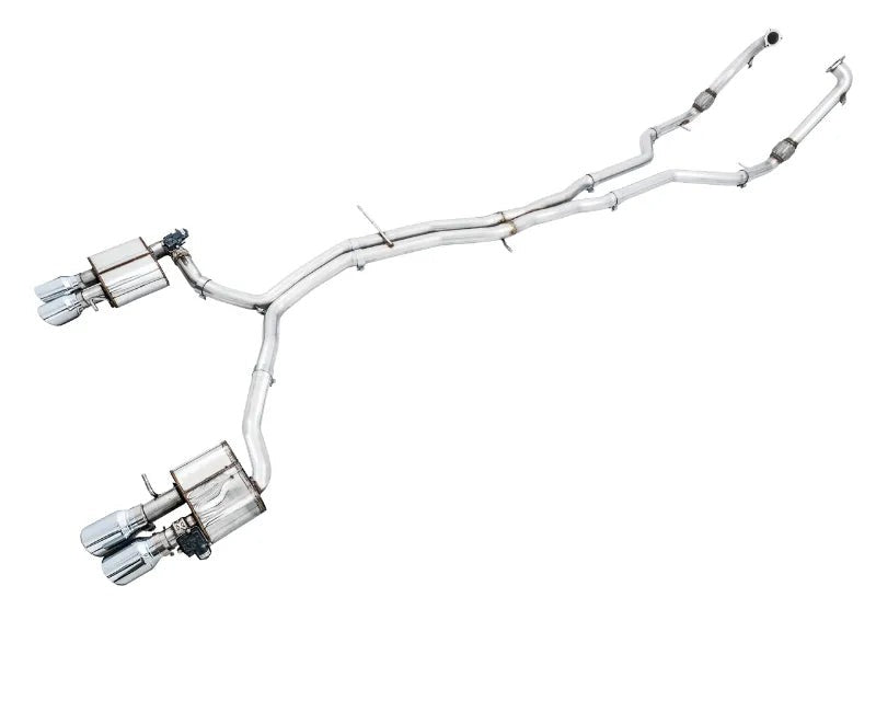 AWE SwitchPath Exhaust for Audi B9 S5 Coupe - Chrome Silver 102mm Tips (3025-42038)