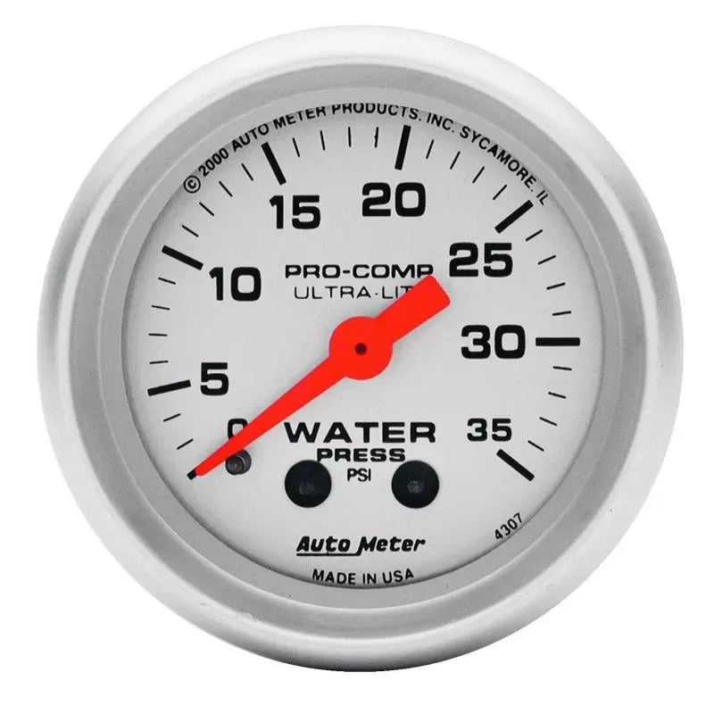 Autometer 2-1/16" 0-35 PSI Water Pressure Gauge ULTRA-LITE | Universal (4307)