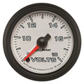 Autometer 2-1/16" 8-18V PRO-CYCLE Voltmeter Gauge White | Universal (19592)