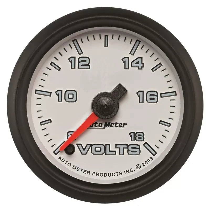 Autometer 2-1/16" 8-18V PRO-CYCLE Voltmeter Gauge White | Universal (19592)