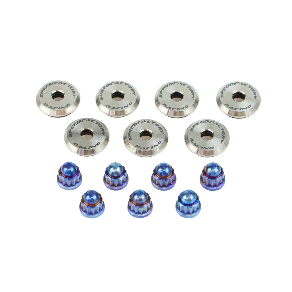 SpeedFactory Racing B18 / B20 NON VTEC Titanium Valve Cover Hardware Kit | 1990-2001 Acura Integra, and 1996-2001 Honda CR-V (SF-02-076-LS)