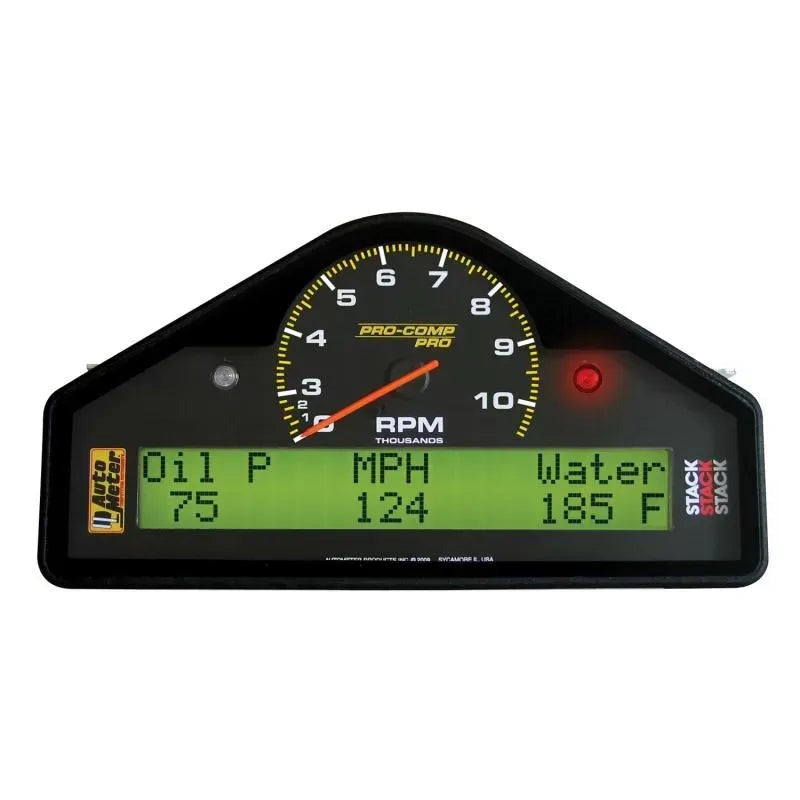 Autometer STREET DASH PRO-COMP PRO 0-3-10.5K RPM RPM/MPH/OILP/OILT/WTMP/VOLT Street Dash Display | Universal (6003)