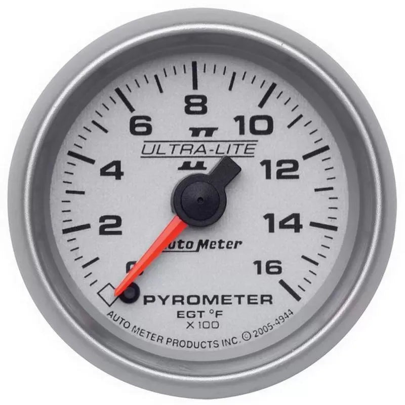 Autometer 2-1/16" 0-1600 °F Pyrometer EGT Gauge ULTRA-LITE II | Universal (4944)