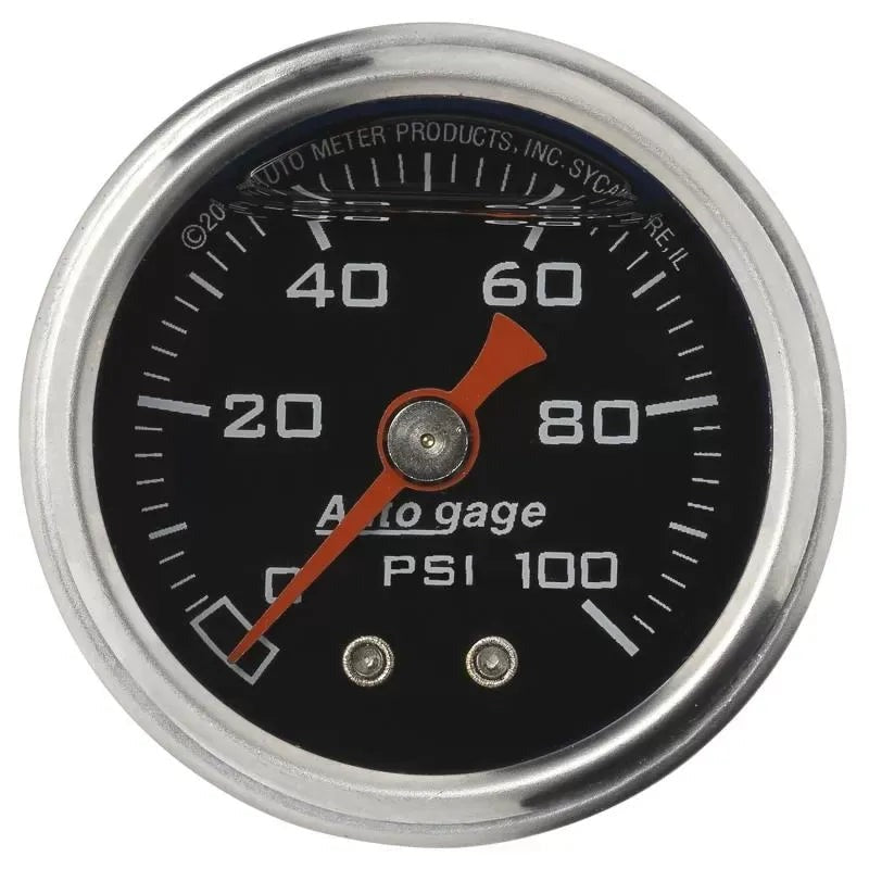 Autometer 1-1/2" 0-100 PSI Pressure Gauge Black | Universal (2174)