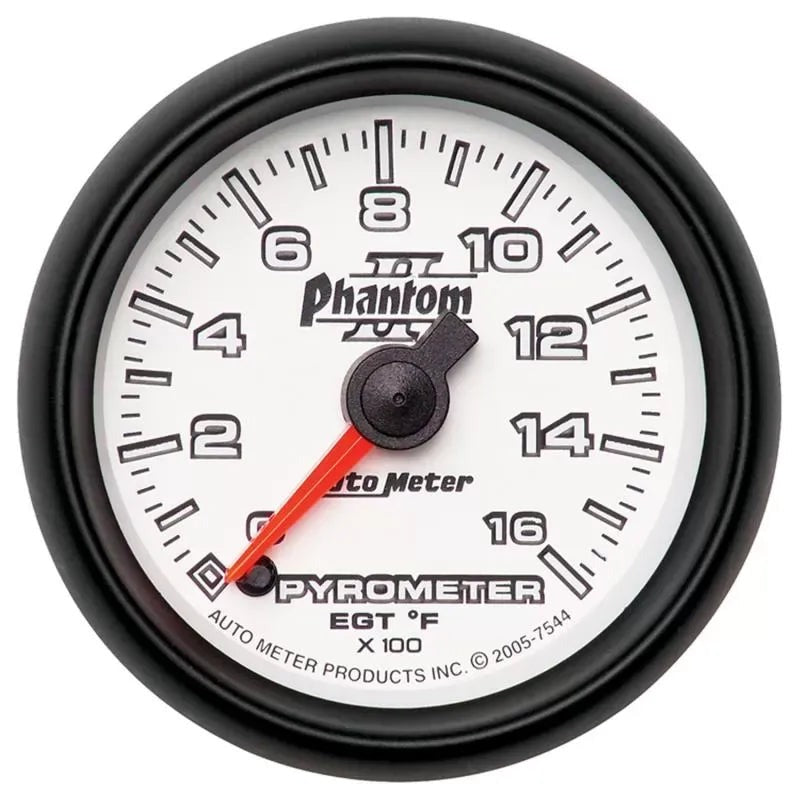 Autometer 2-1/16" 0-1600 °F Pyrometer EGT Gauge Phantom II | Universal (7544)