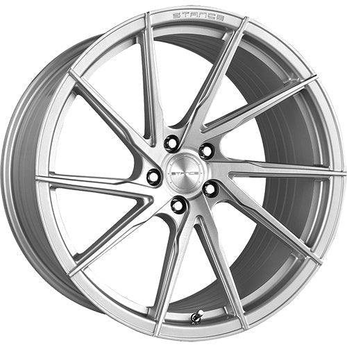 Stance Wheels SF-01 Silver w/ Brushed Spoke Faces 20x12 - Right Side | 5x120.65 (663R01252646MSPB)