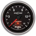 Autometer 2-5/8" 0-15 PSI Fuel Pressure Gauge SPORT-COMP II | Universal (7661)