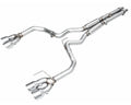 AWE Track Edition Exhaust for S650 Ford Mustang GT Fastback - Quad Chrome Silver Tips (3020-42650)