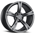 Drag Wheels DR72 Gunmetal Gray w/ Machined Spoke Edges 17x8 | 5x120 (DR72178234072GMM)