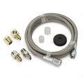 Autometer -3AN AND 1/8" NPTF FITTINGS 6FT. Length Braided Stainless Steel Line | Universal (3236)
