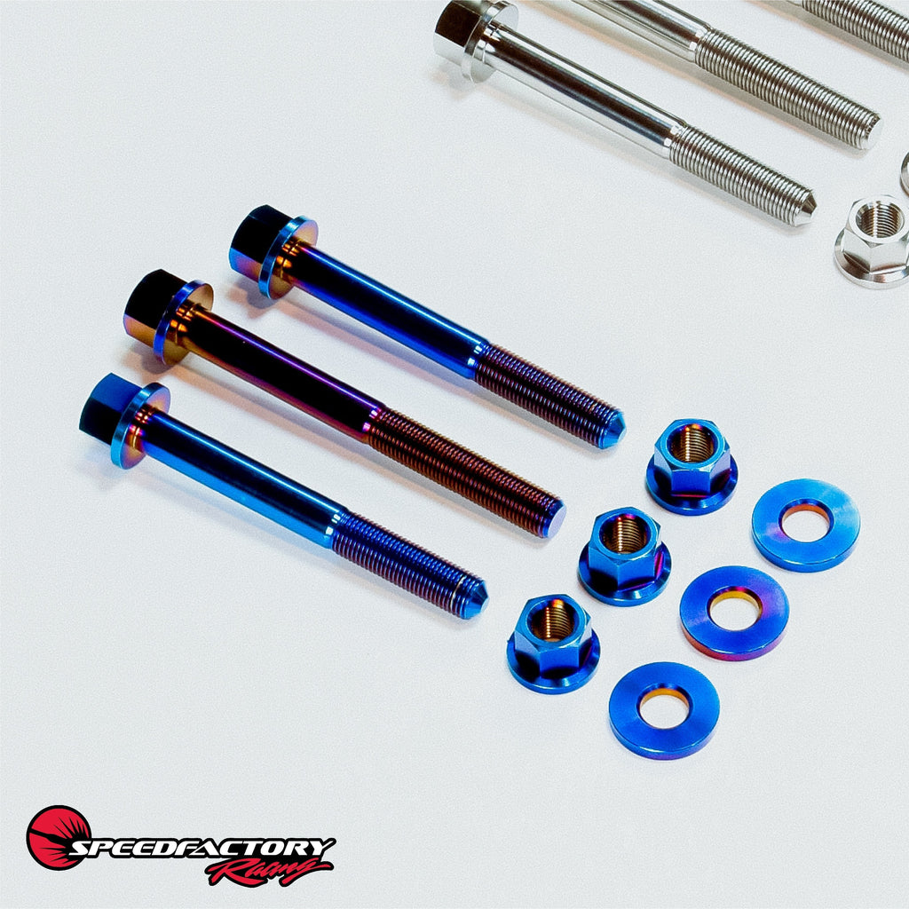 SpeedFactory Racing Titanium EG/DC/EK Engine Mount Hardware Kit | 1988-2005 Honda Civic, and 1990-2001 Acura Integra (SF-02-075-M12-EMK)