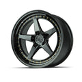AodHan Wheels DS05 Gloss Black w/ Gold Rivets 18x10.5 | 5x114.3 (DS518105511415GB)