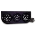 Autometer 2-1/16" 100 PSI/280 °F/16V Oil Pressure / Water Temperature / Volt Meter Gauge Console Mechanical Black Dial w/Black Bezel | Universal (2397)