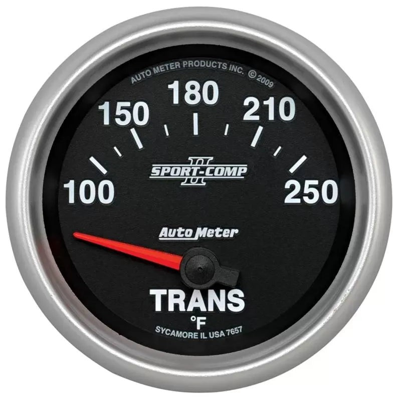 Autometer 2-5/8" 100-250 °F Transmission Temp Gauge SPORT-COMP II | Universal (7657)