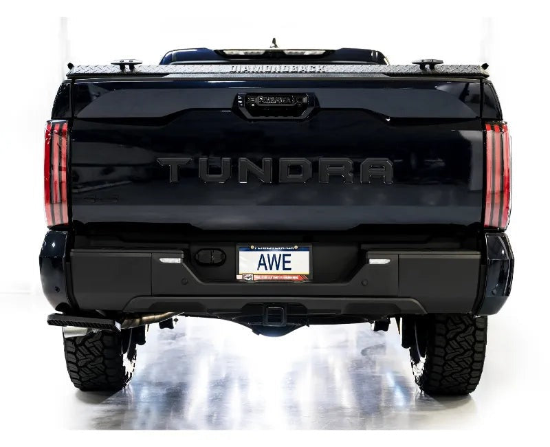 AWE 0FG Exhaust for 3rd Gen Toyota Tundra - Dual Chrome Silver Tips (3015-32063)