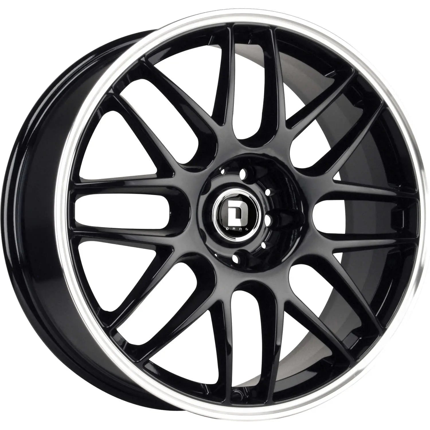 Drag Wheels DR37 Gloss Black w/ Machined Lip 18x8.5 | 5x120 (DR371885231574GB)