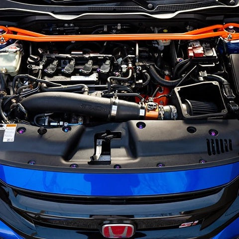 Dress Up Bolts Titanium Hardware Radiator Shroud Kit | 2015-2021 Honda Civic 1.5T (HON-060-Ti)